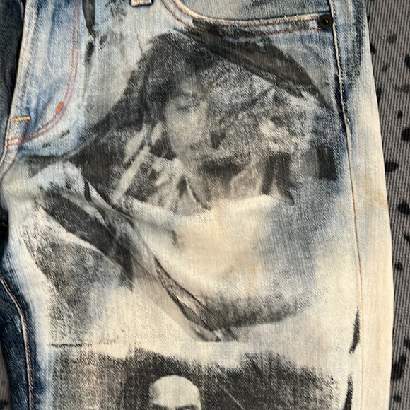 Custom Citizens if Humanity Lenny Kravitz Upcycled Autographed Jeans - Picture 4 of 8